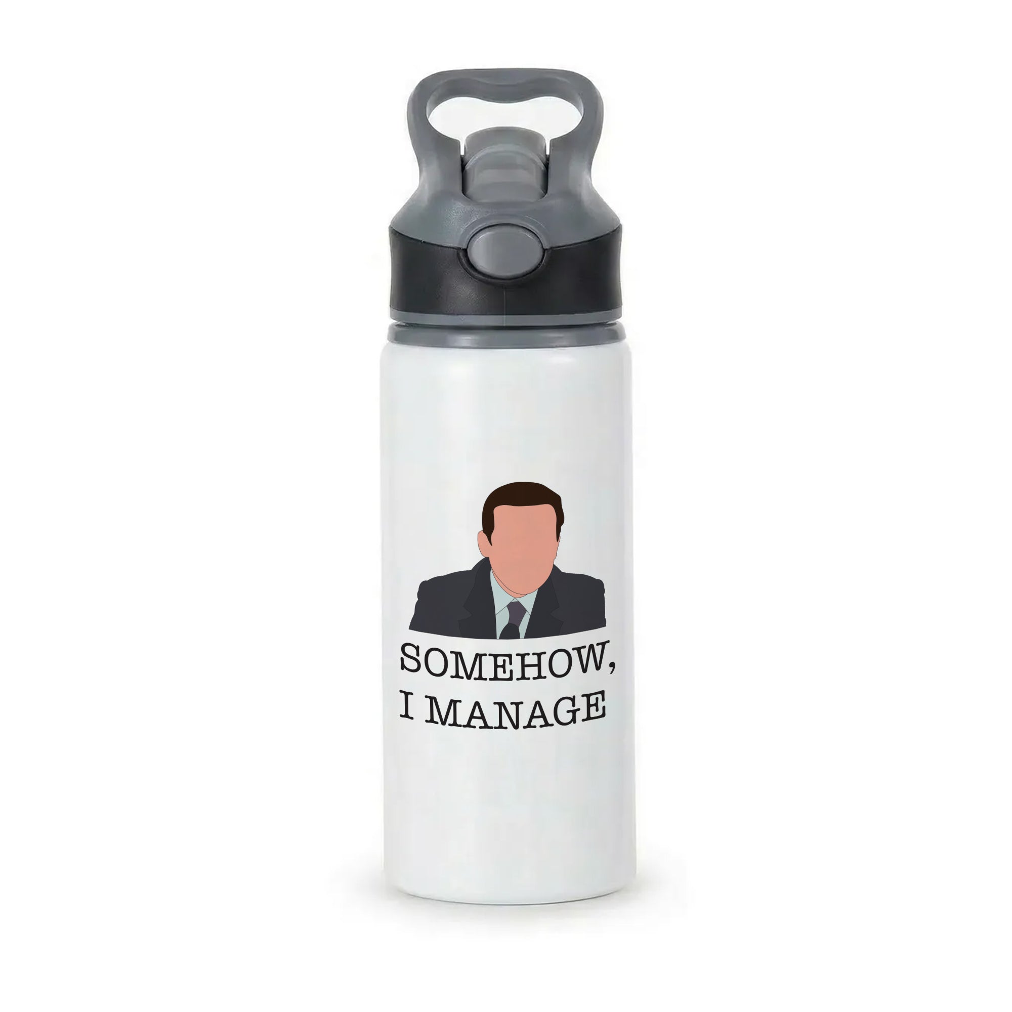 Somehow, I Manage Active Water Bottle - Black