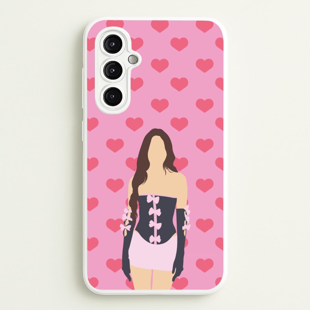 Pink Hearts - Olivia - Olivia Rodrigo Phone Case for Galaxy A14