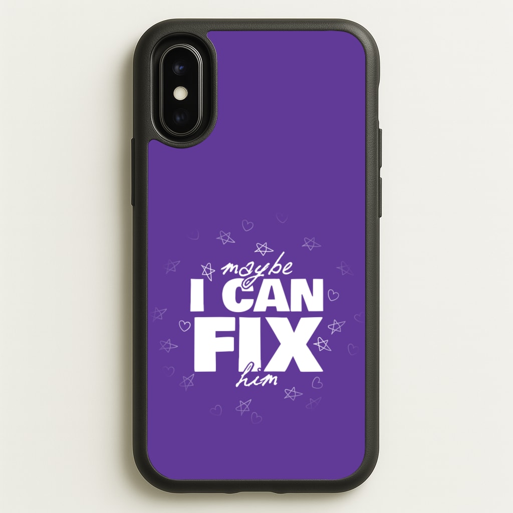 Maybe I Can Fix Him Purple - Olivia Phone Case for iPhone X / XS