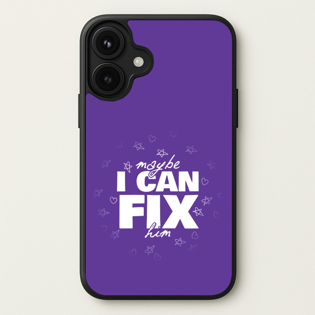 Maybe I Can Fix Him Purple Phone Case for iPhone 17