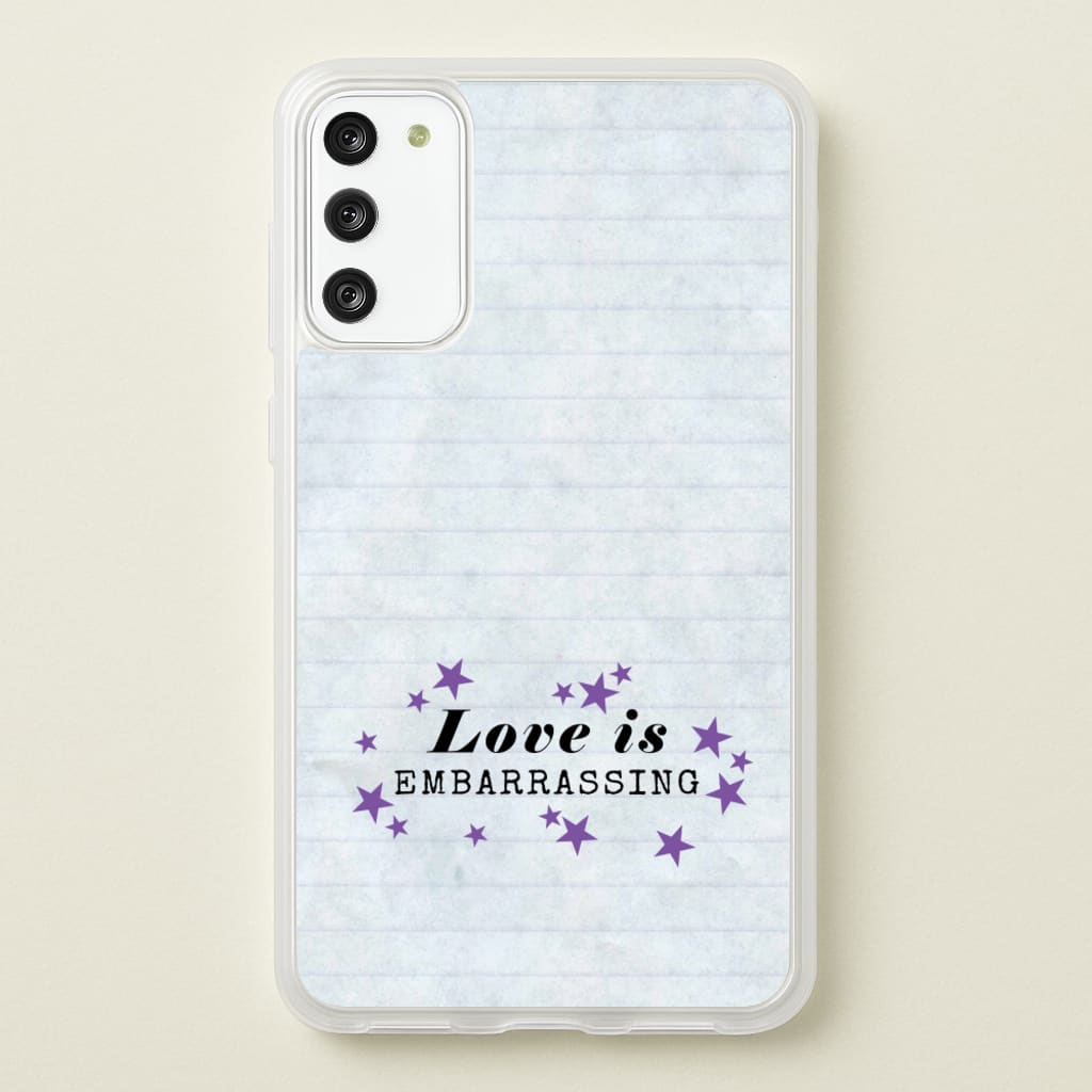 Love Is Embarrassing Note - Olivia Phone Case for Galaxy S20FE