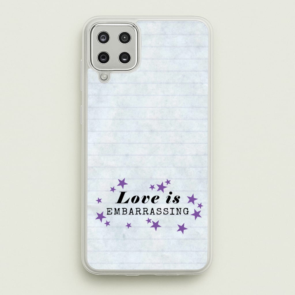 Love Is Embarrassing Note - Olivia Phone Case for Galaxy A12
