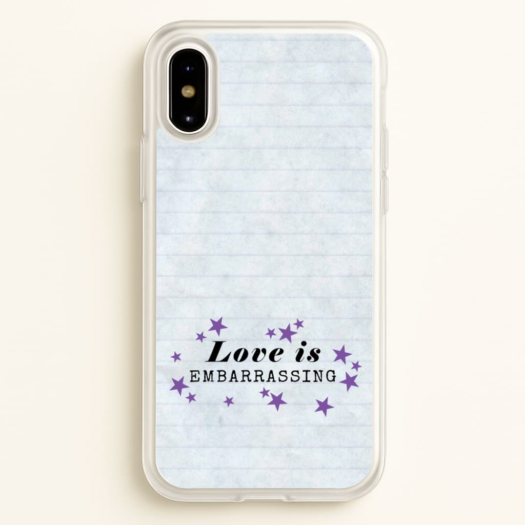 Love Is Embarrassing Note  - Olivia Phone Case for iPhone X / XS
