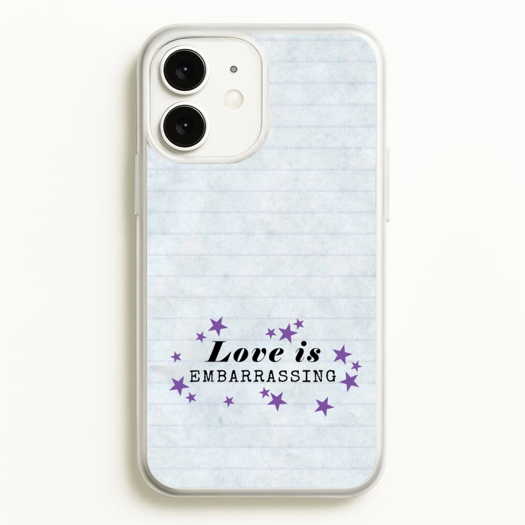 Love Is Embarrassing Note - Olivia Phone Case for iPhone 11