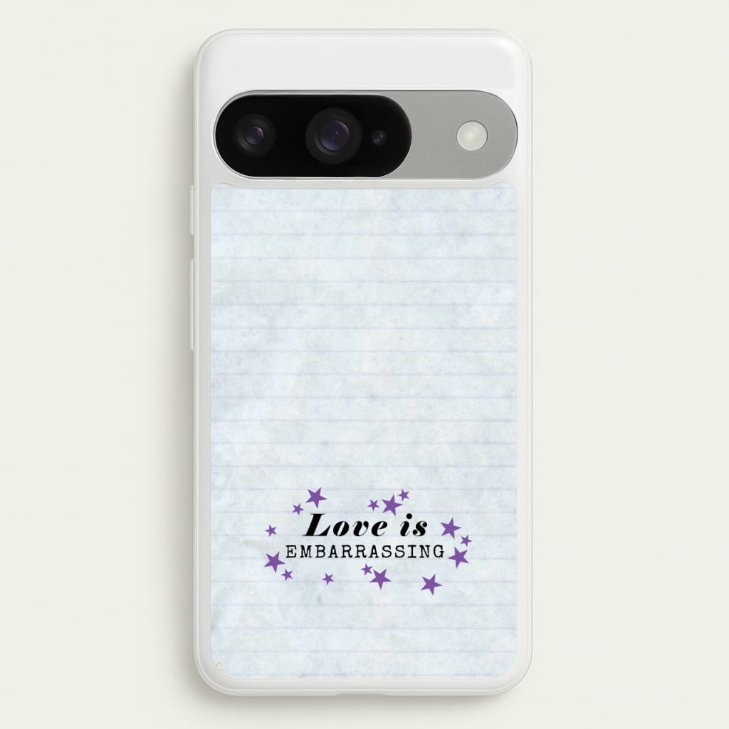 Love Is Embarrassing Note Phone Case for Google Pixel 10 / 10 Pro