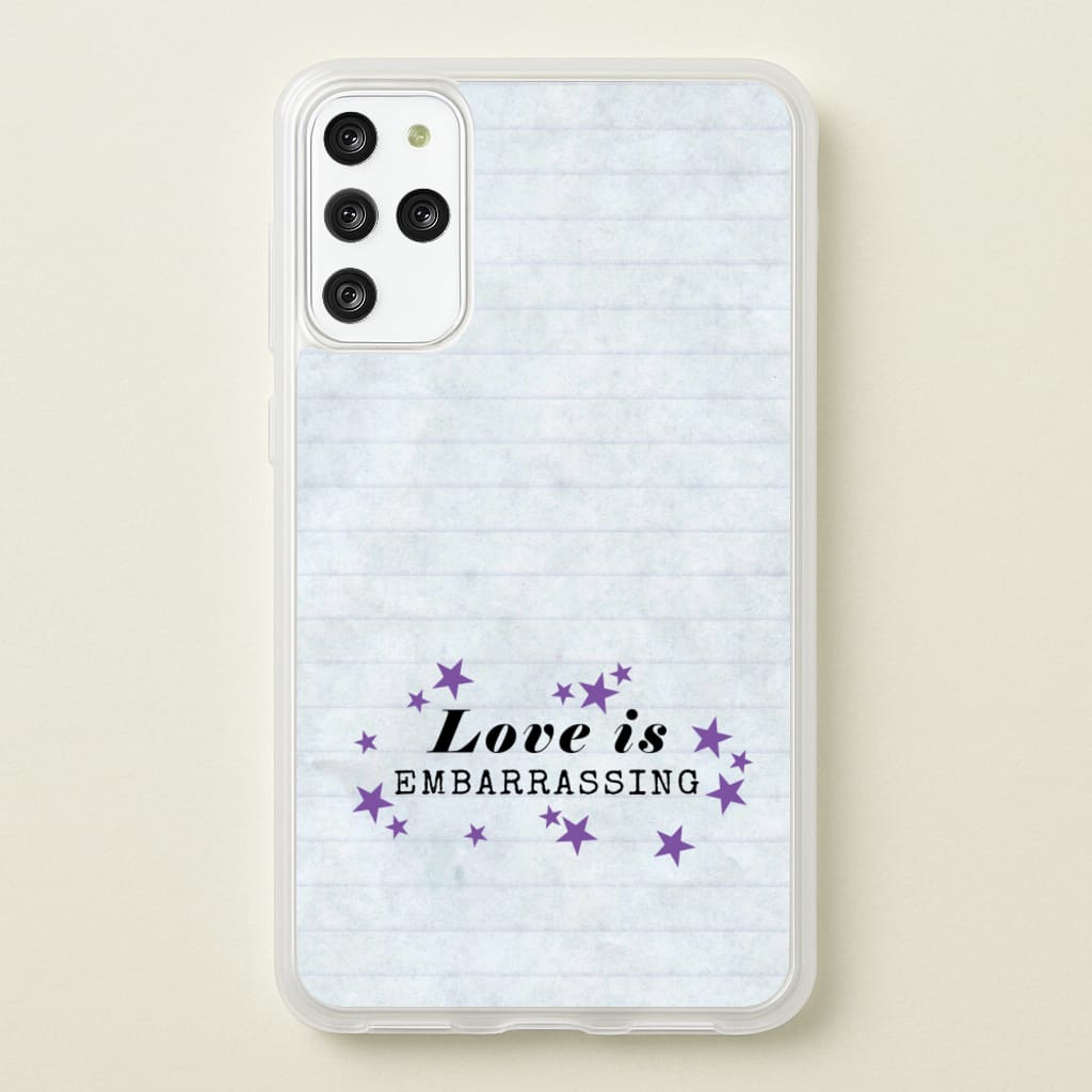 Love Is Embarrassing Note - Olivia Phone Case for Galaxy S20 Plus