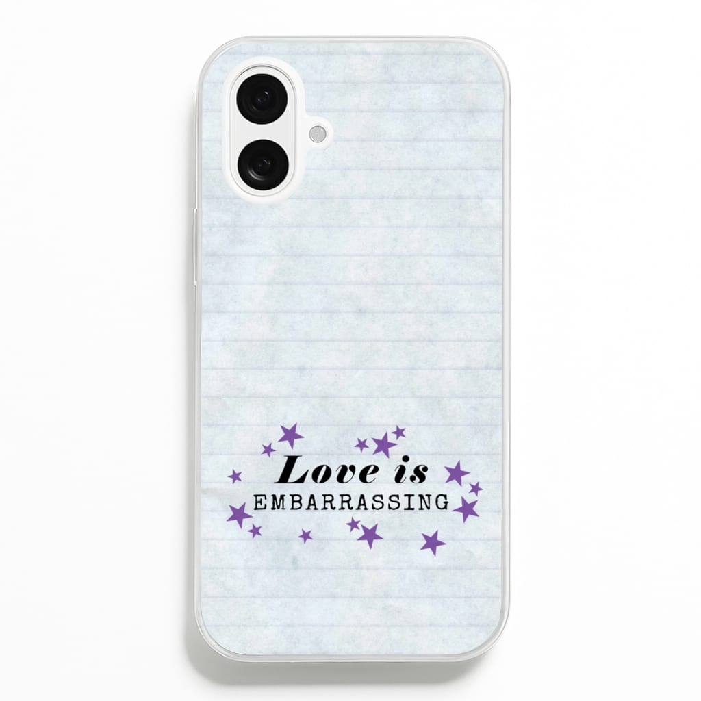Love Is Embarrassing Note - Olivia Phone Case for iPhone 16 Plus