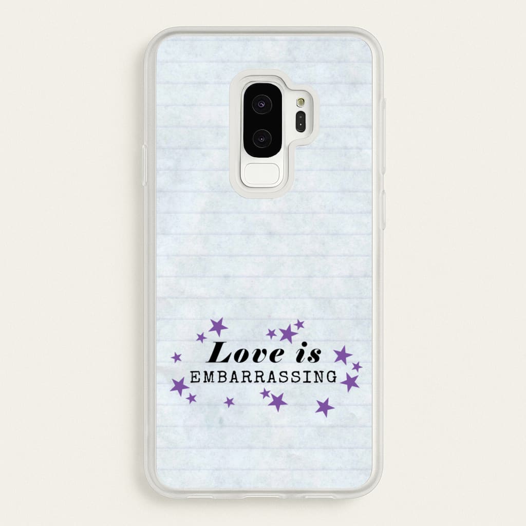 Love Is Embarrassing Note  - Olivia Phone Case for Galaxy S9 Plus