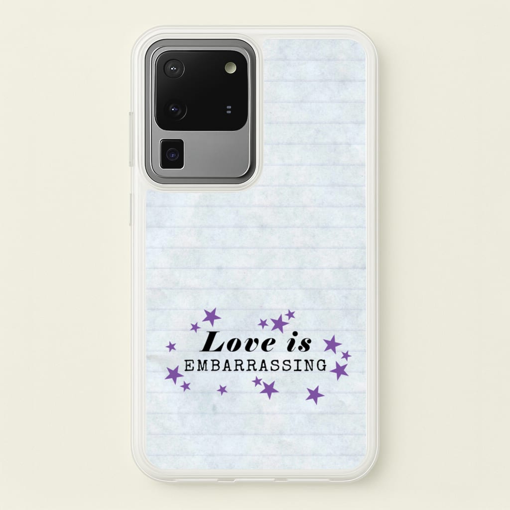 Love Is Embarrassing Note - Olivia Phone Case for Galaxy S20 Ultra