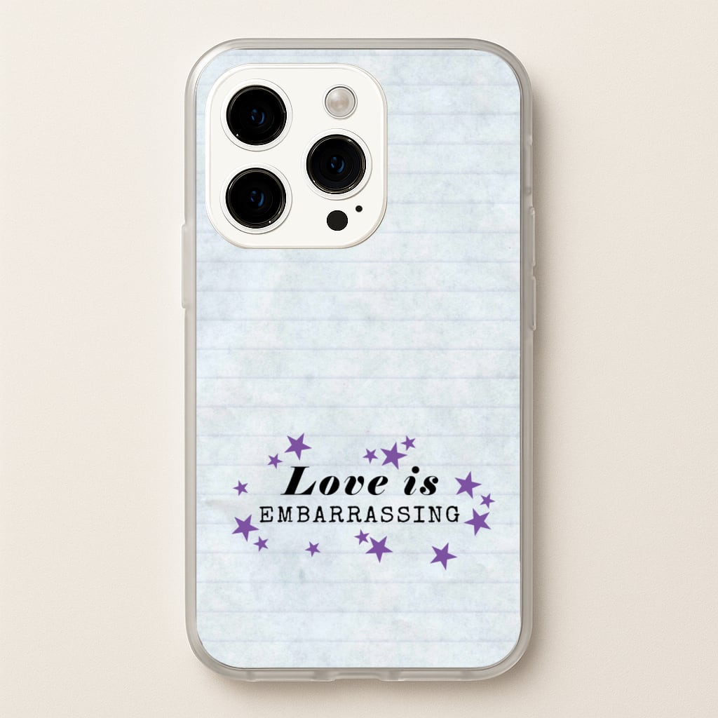 Love Is Embarrassing Note - Olivia Phone Case for iPhone 14 Pro
