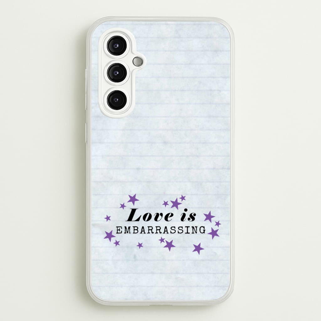 Love Is Embarrassing Note - Olivia Phone Case for Galaxy A14