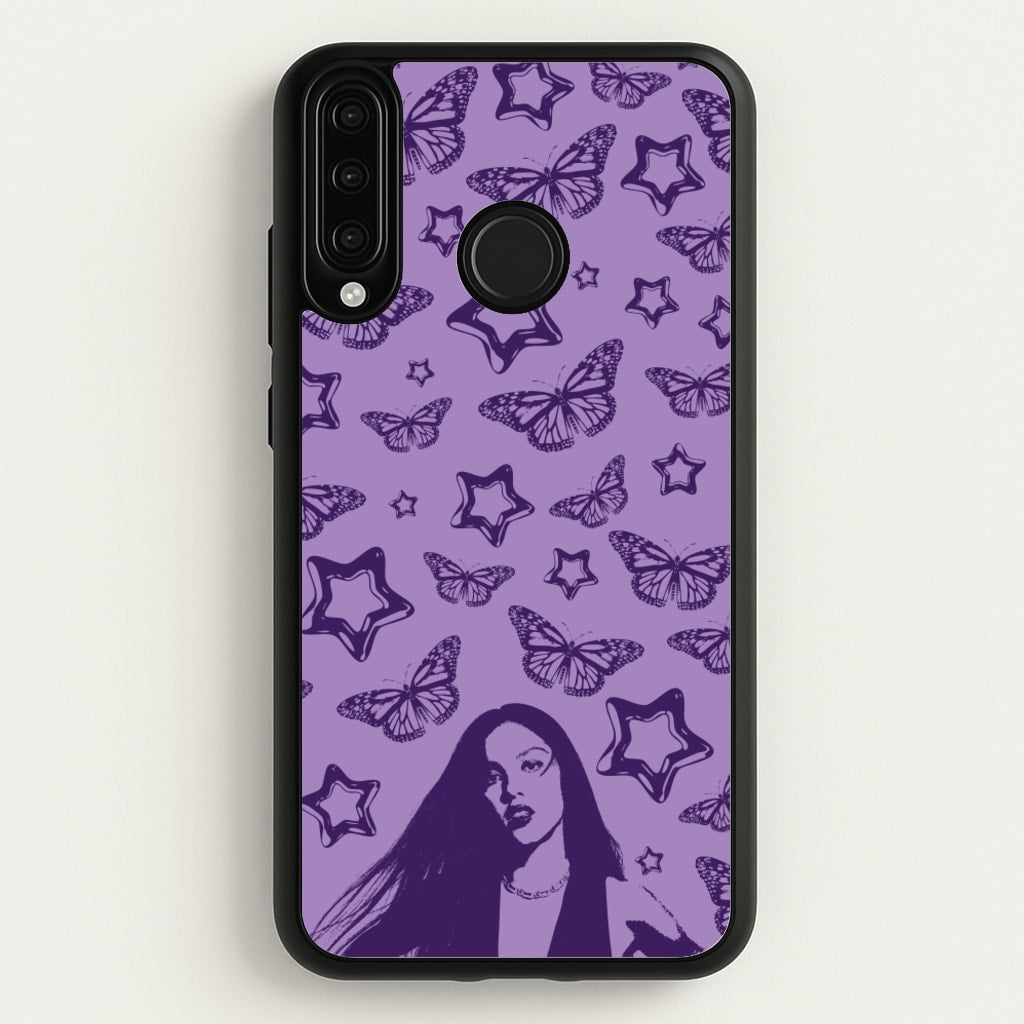 Stars And Butterflies Pattern - Olivia Phone Case for Huawei P30 Lite
