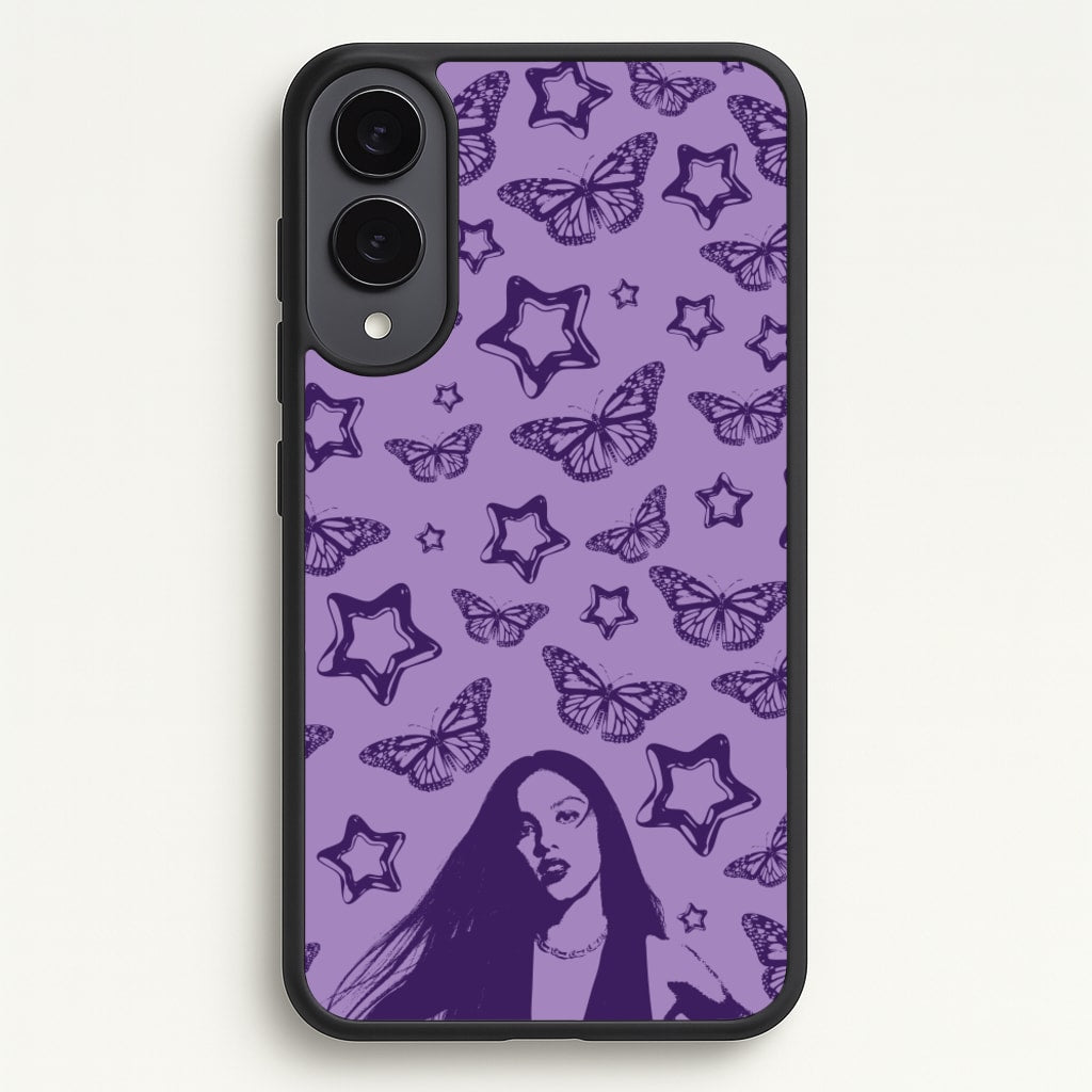 Stars And Butterflies Pattern - Olivia Phone Case for Galaxy S25 Edge