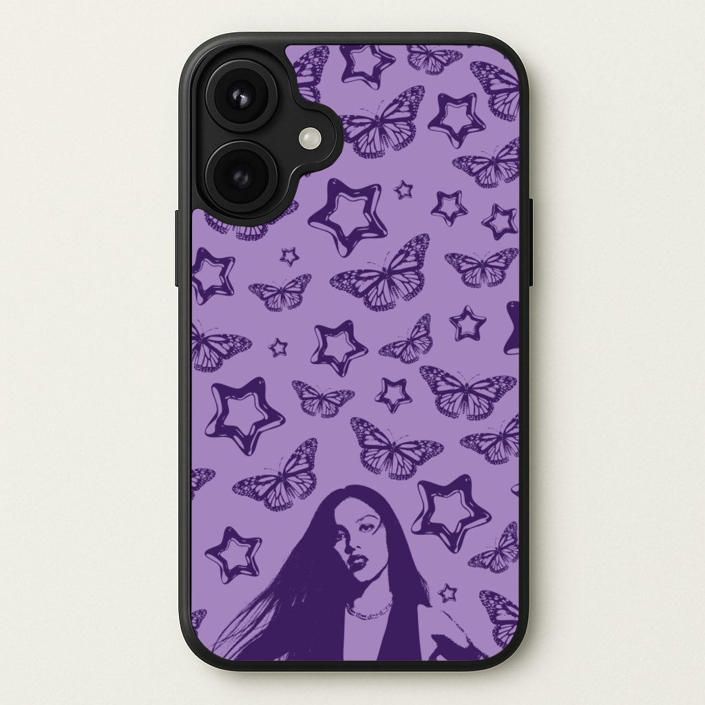 Stars And Butterflies Pattern Phone Case for iPhone 17