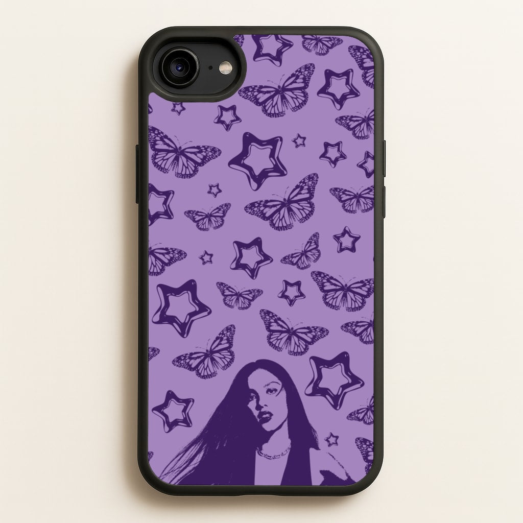 Stars And Butterflies Pattern - Olivia Phone Case for iPhone 6 / 7 / 8 / SE