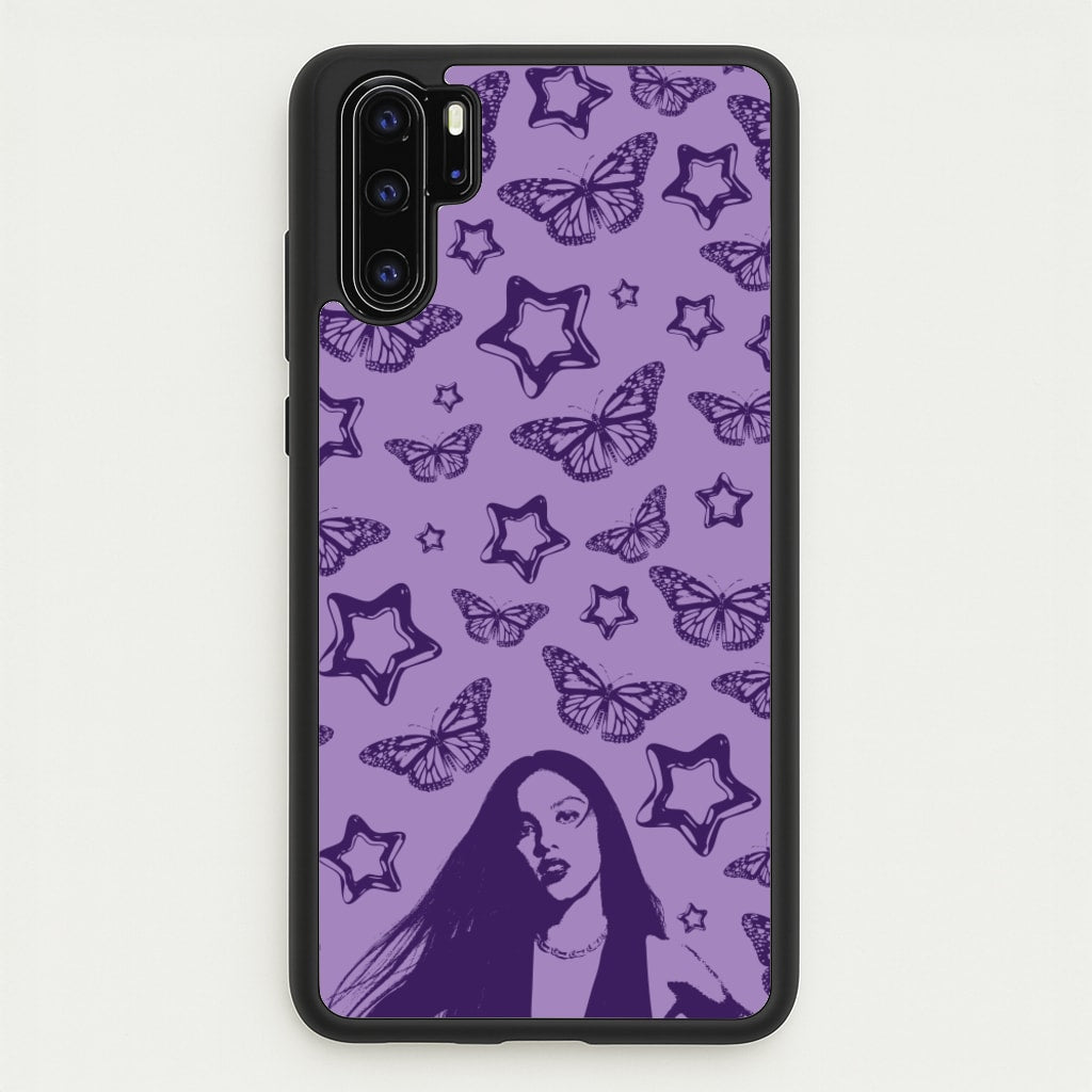 Stars And Butterflies Pattern - Olivia Phone Case for Huawei P30 Pro