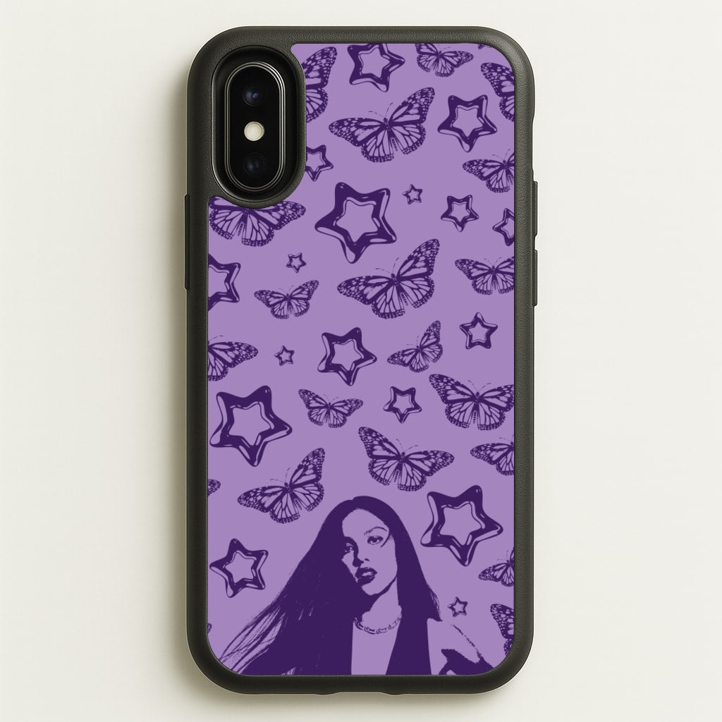 Stars And Butterflies Pattern - Olivia Phone Case for iPhone X / XS