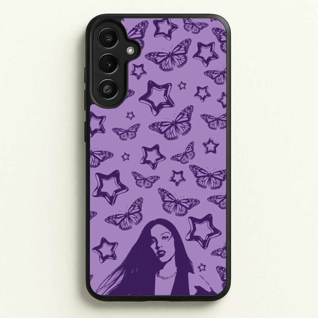 Stars And Butterflies Pattern - Olivia Phone Case for Galaxy A36