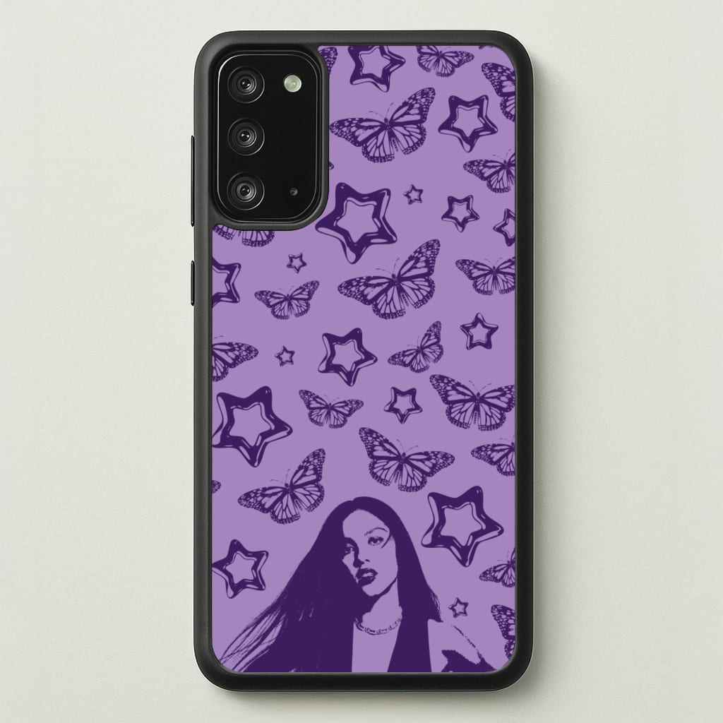 Stars And Butterflies Pattern - Olivia Phone Case for Galaxy Note 20