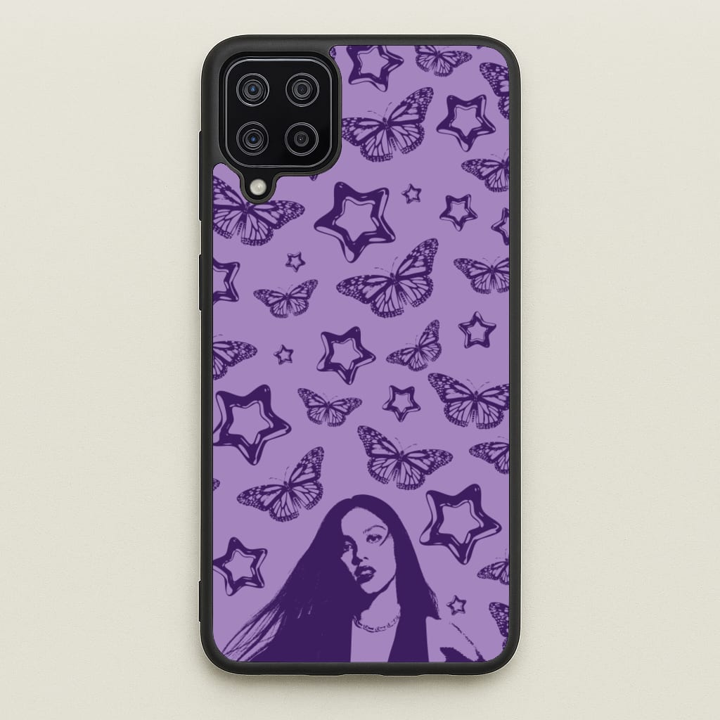 Stars And Butterflies Pattern - Olivia Phone Case for Galaxy A12