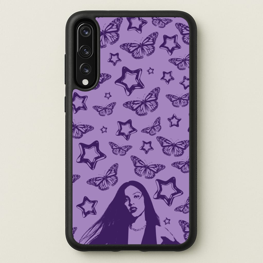 Stars And Butterflies Pattern - Olivia Phone Case for Huawei P20 Pro