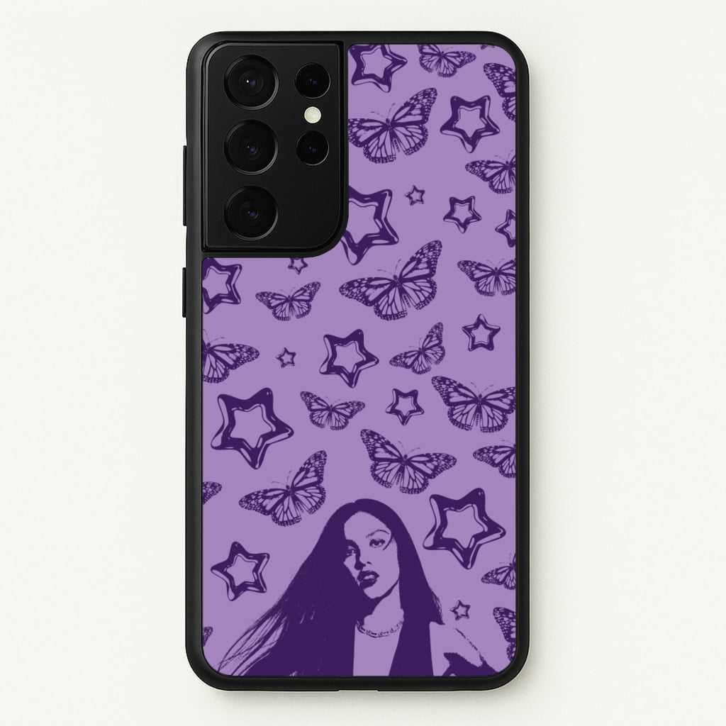 Stars And Butterflies Pattern - Olivia Phone Case for Galaxy S21 Ultra