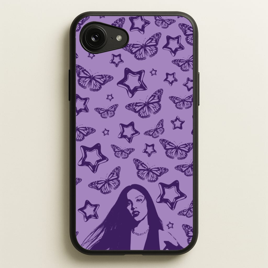 Stars And Butterflies Pattern - Olivia Phone Case for iPhone 16e