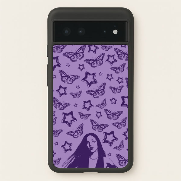 Stars And Butterflies Pattern - Olivia Phone Case for Google Pixel 6