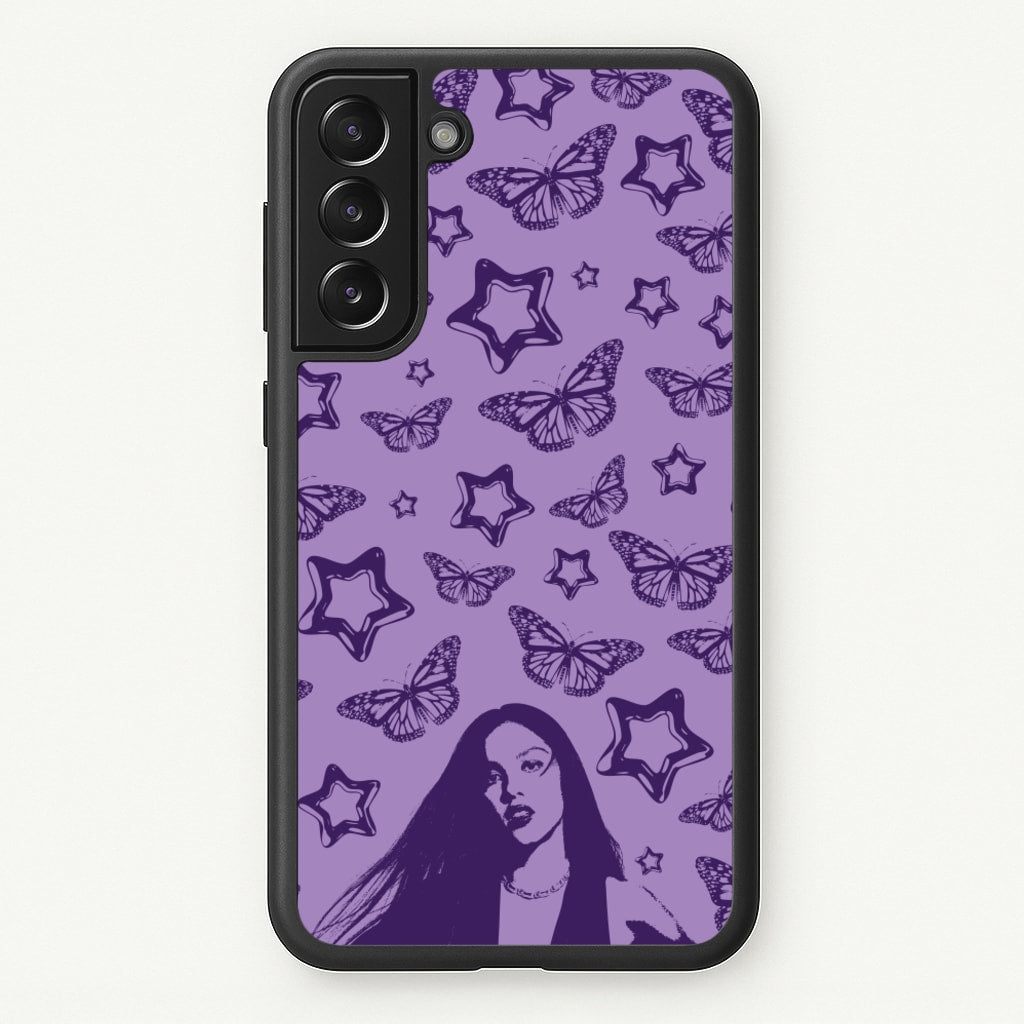 Stars And Butterflies Pattern - Olivia Phone Case for Galaxy S21
