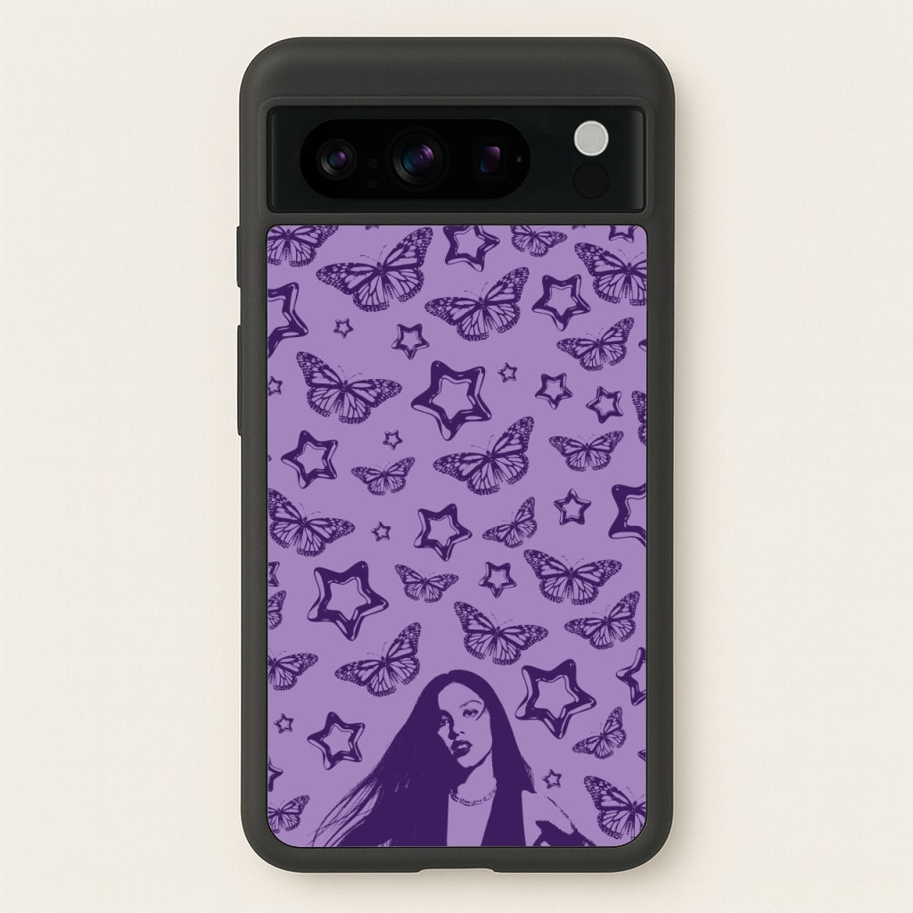 Stars And Butterflies Pattern - Olivia Phone Case for Google Pixel 8 Pro