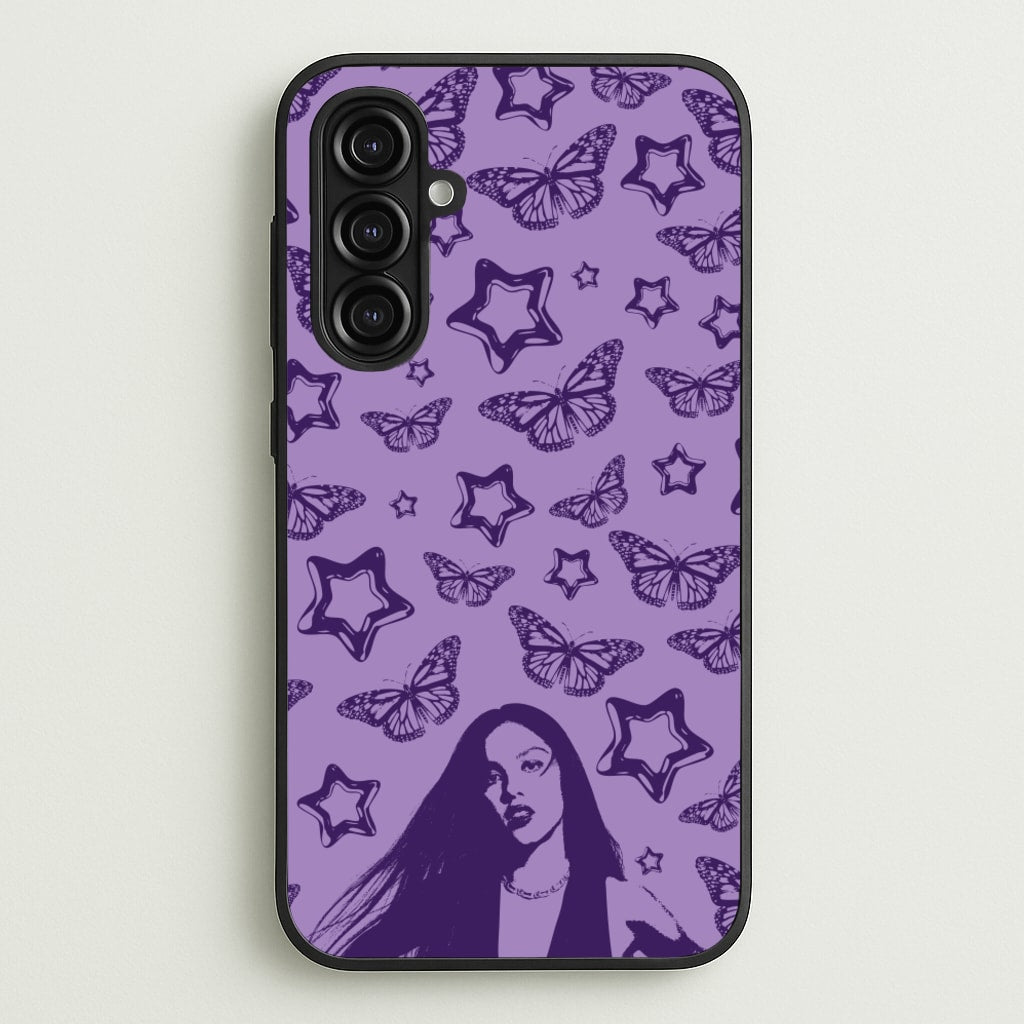 Stars And Butterflies Pattern - Olivia Phone Case for Galaxy A16