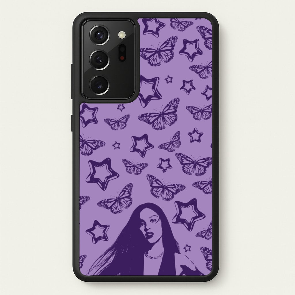 Stars And Butterflies Pattern - Olivia Phone Case for Galaxy Note 20 Ultra