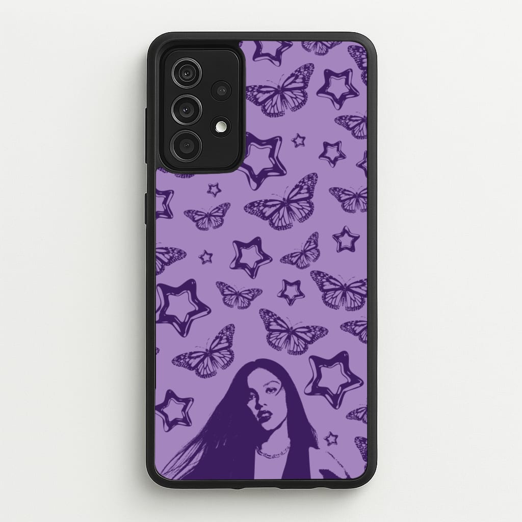 Stars And Butterflies Pattern - Olivia Phone Case for Galaxy A52 / A52s