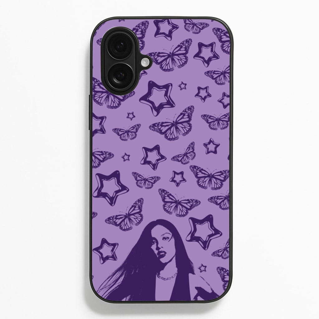 Stars And Butterflies Pattern - Olivia Phone Case for iPhone 16 Plus