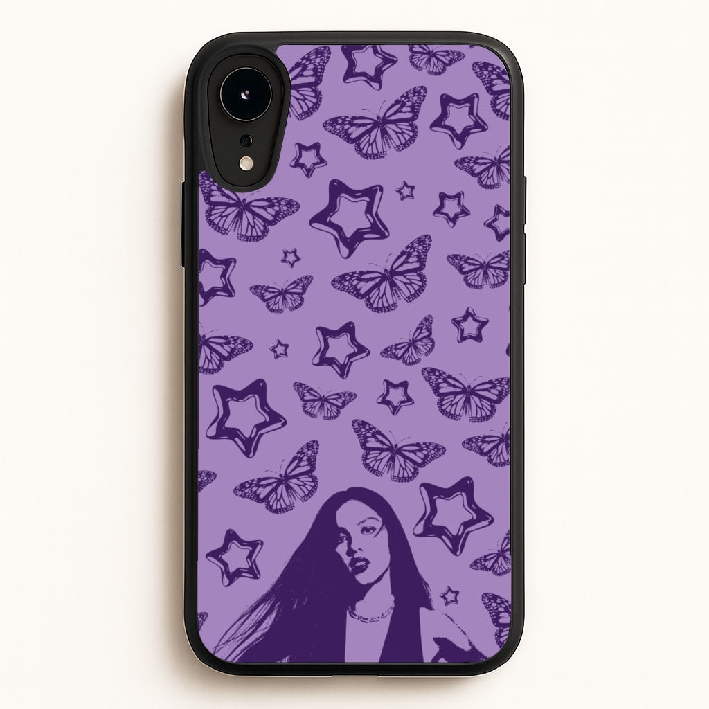 Stars And Butterflies Pattern - Olivia Phone Case for iPhone XR