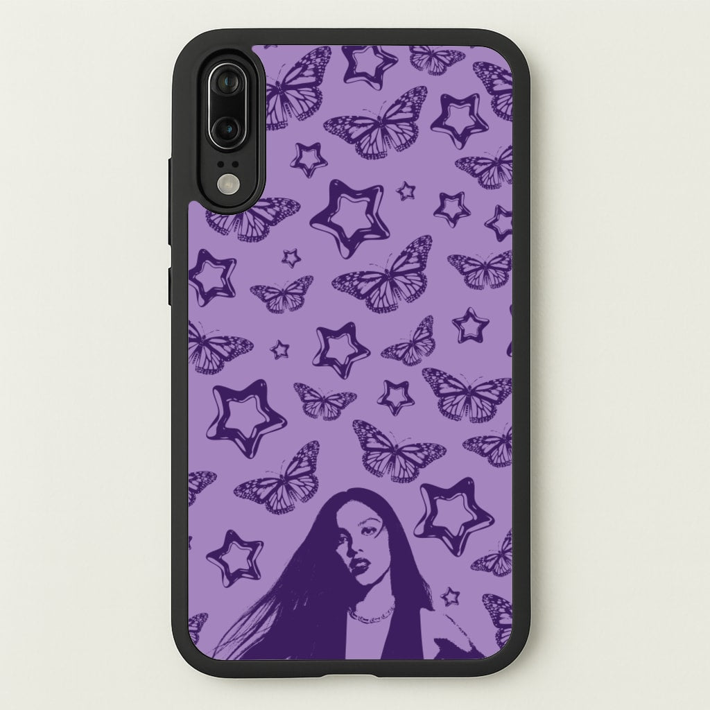 Stars And Butterflies Pattern - Olivia Phone Case for Huawei P20