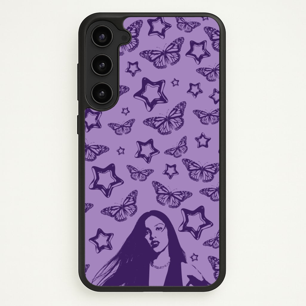 Stars And Butterflies Pattern - Olivia Phone Case for Galaxy S23