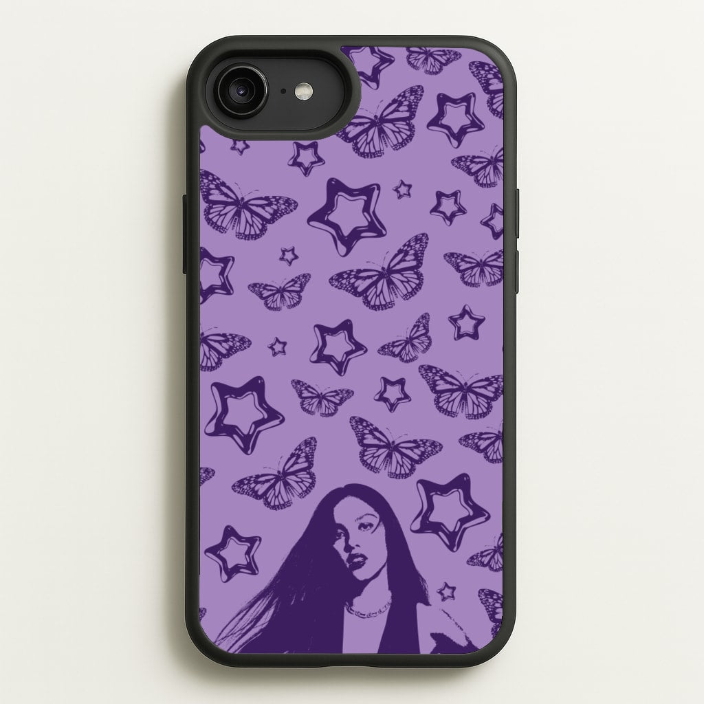 Stars And Butterflies Pattern - Olivia Phone Case for iPhone 6 Plus / 7 Plus / 8 Plus