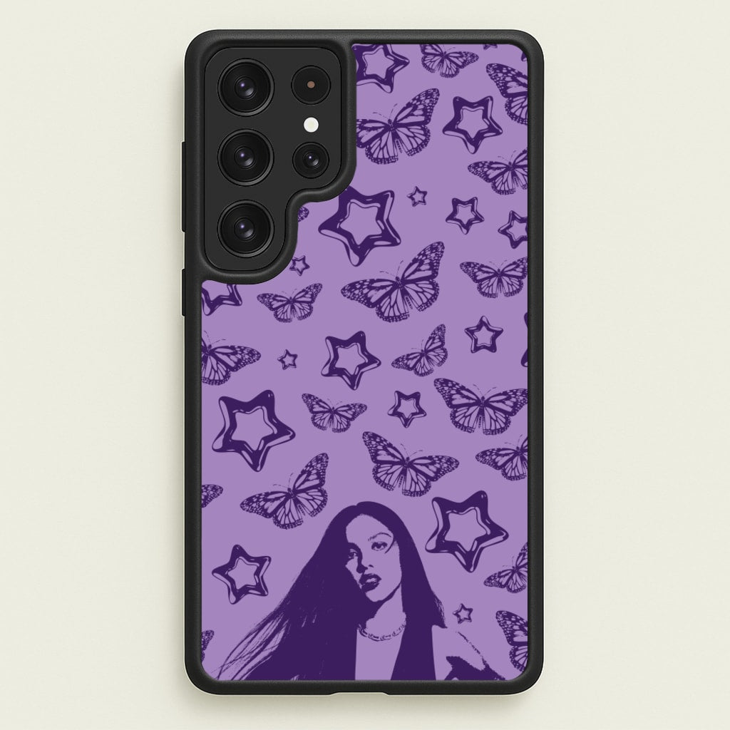 Stars And Butterflies Pattern - Olivia Phone Case for Galaxy S22 Ultra