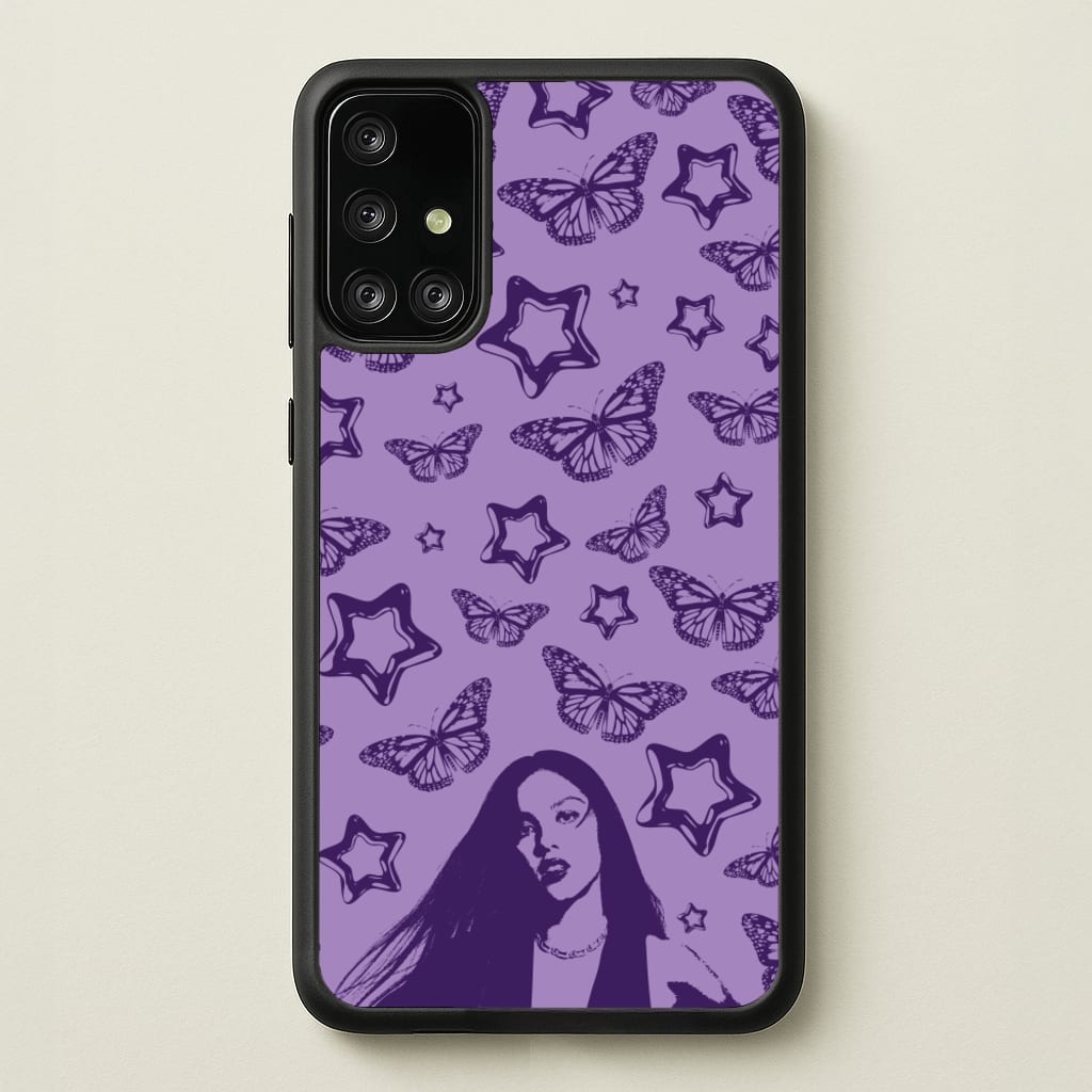 Stars And Butterflies Pattern - Olivia Phone Case for Galaxy A71