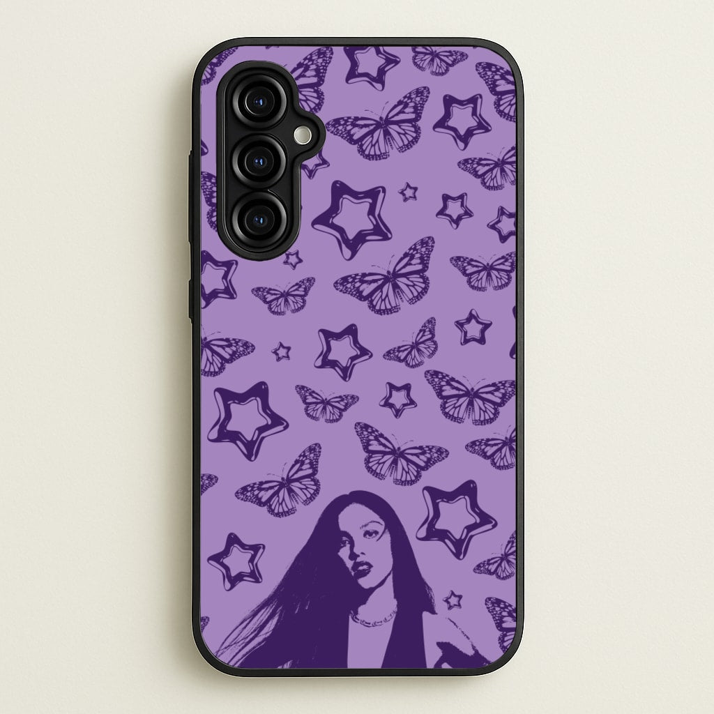 Stars And Butterflies Pattern - Olivia Phone Case for Galaxy A54