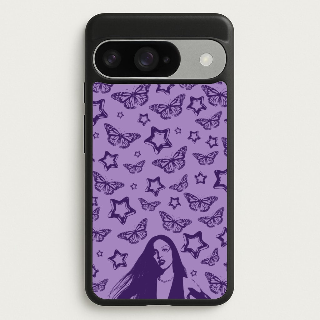 Stars And Butterflies Pattern Phone Case for Google Pixel 10 / 10 Pro