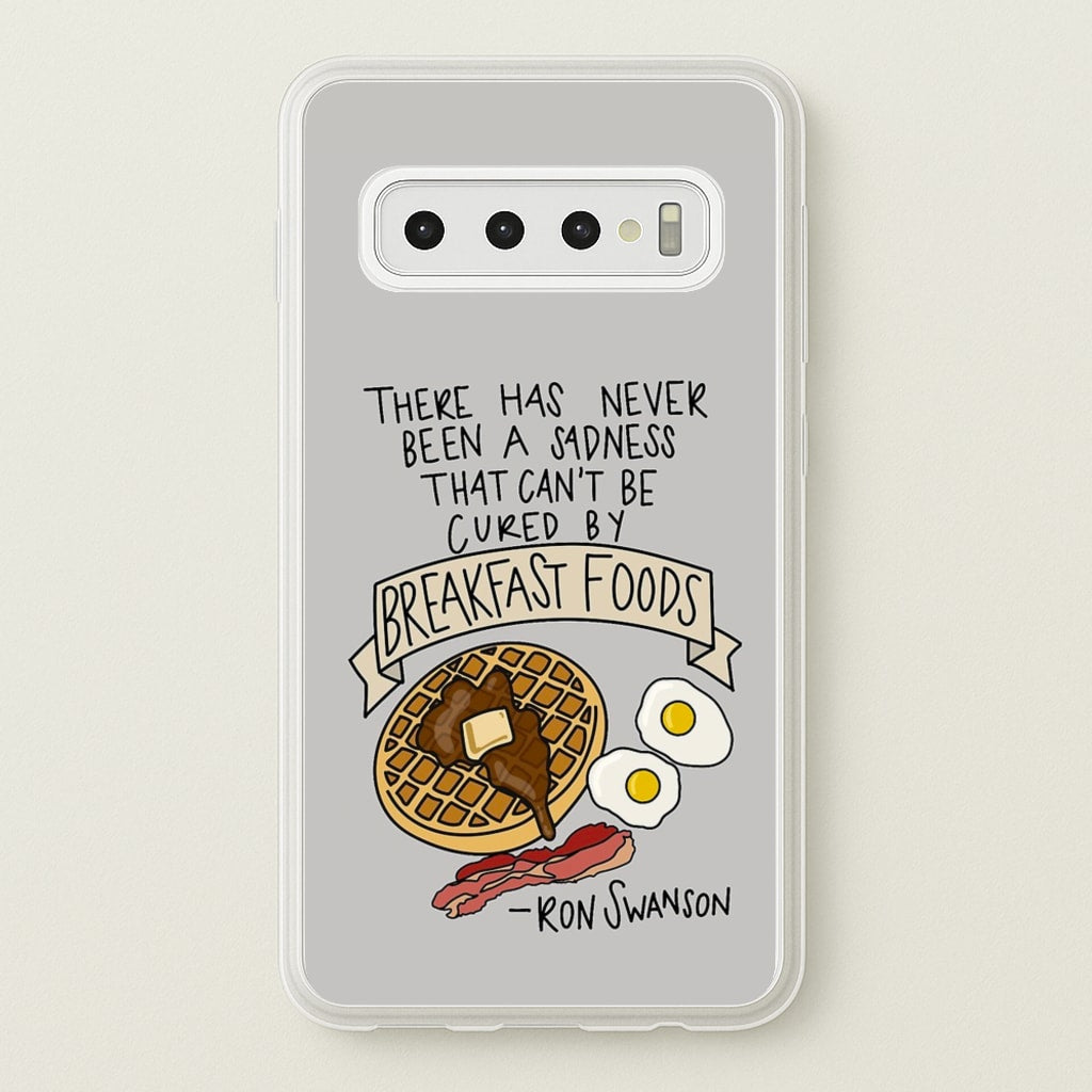 Breakfast Foods - Parks - Parks and Recreation Phone Case for Galaxy S10 Plus