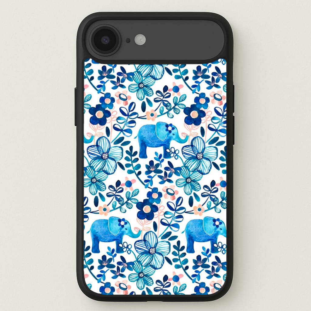 Elephant and Floral Pattern Phone Case for iPhone 17 Air