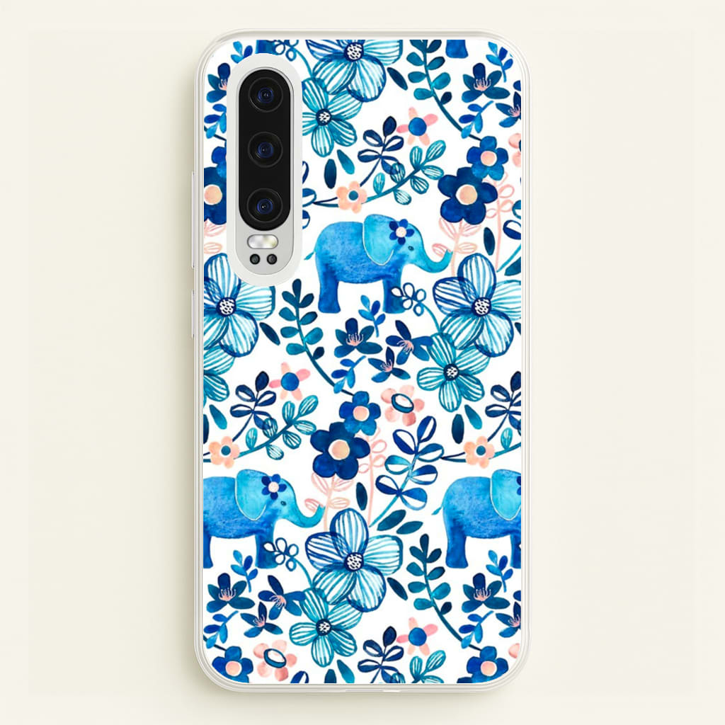 Elephant and Floral Pattern - Flamingos Phone Case for Huawei P30