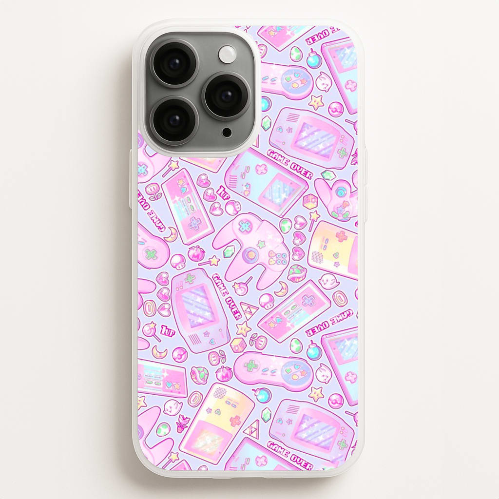 Power Up, Gaming Pattern - Phone Case for iPhone 16 Pro Max