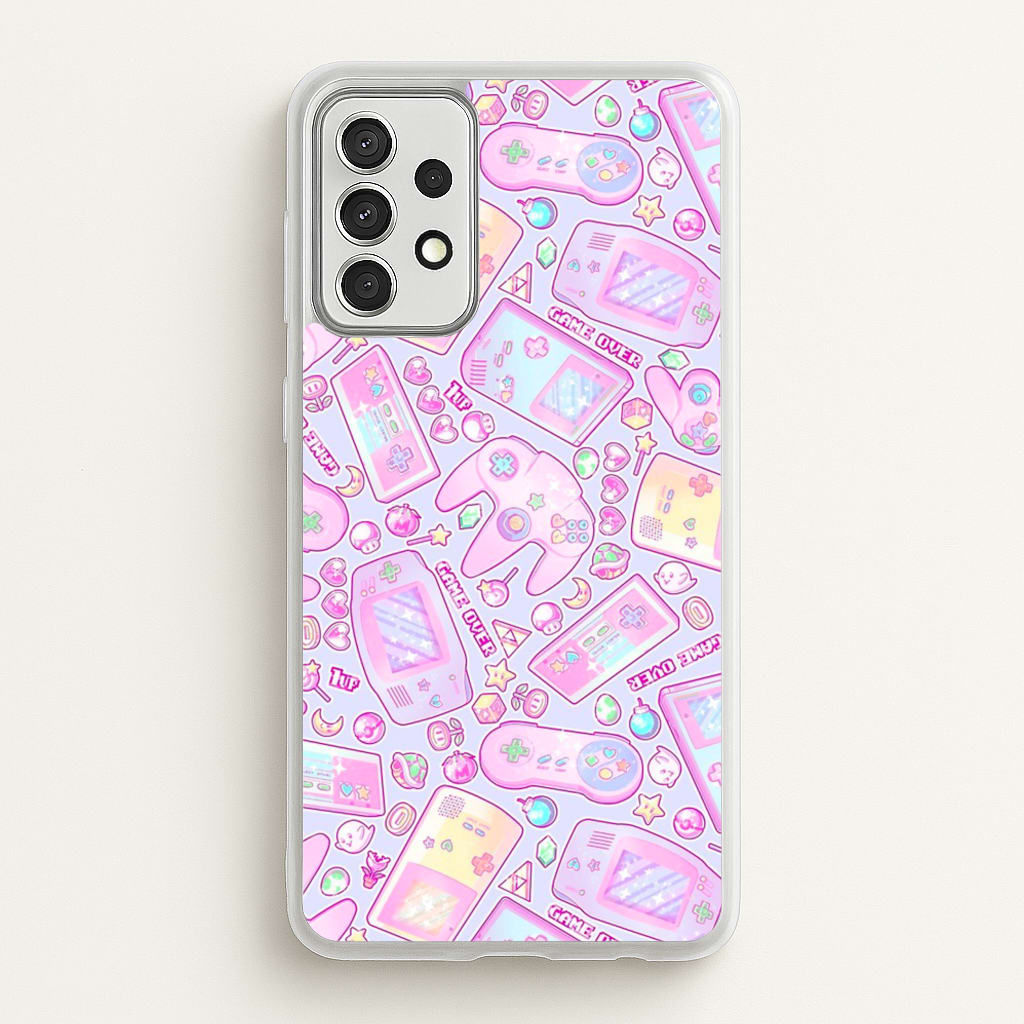 Power Up, Gaming Pattern - Phone Case for Galaxy A52 / A52s