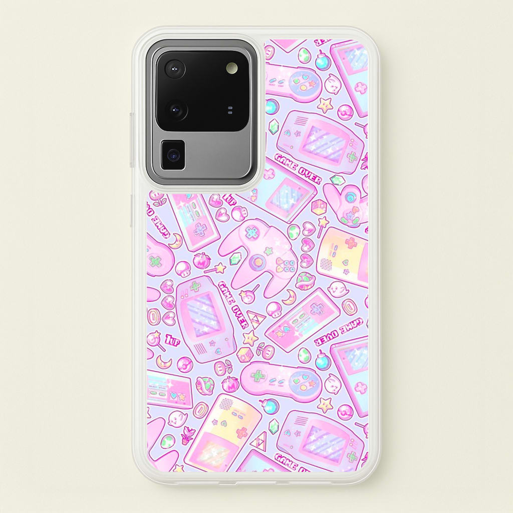 Power Up, Gaming Pattern - Phone Case for Galaxy S20 Ultra