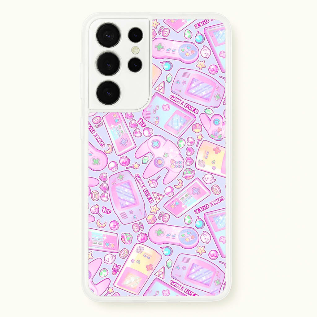 Power Up, Gaming Pattern - Phone Case for Galaxy S21 Ultra