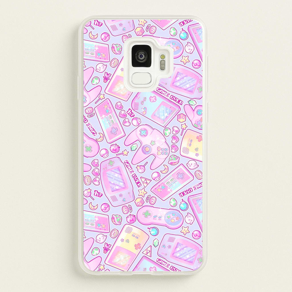 Power Up, Gaming Pattern - Phone Case for Galaxy S9